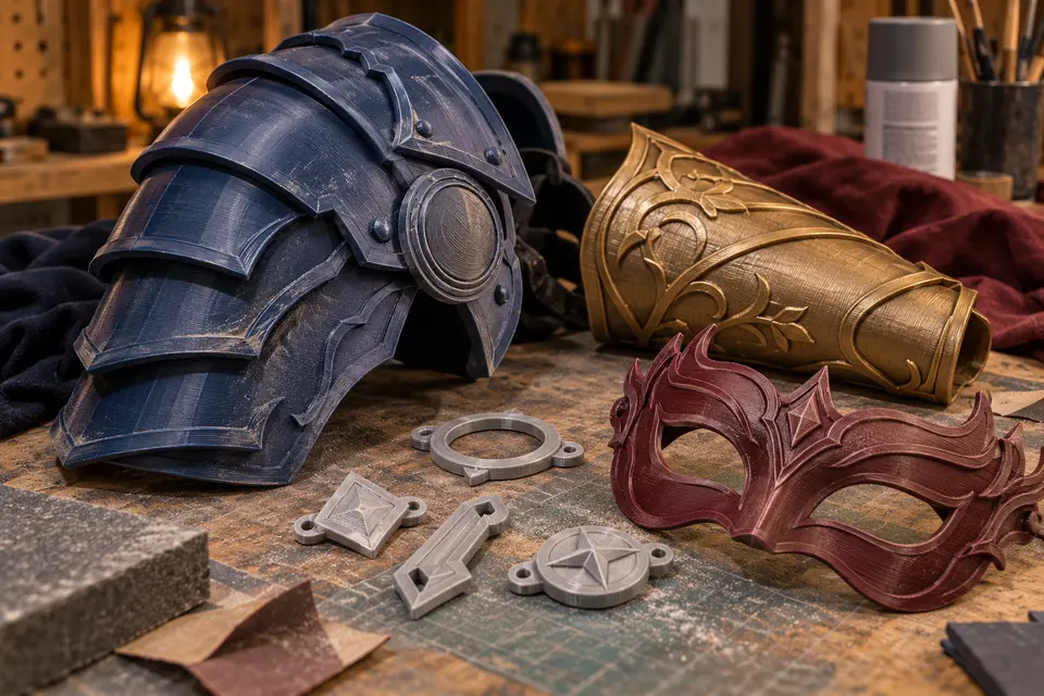 Intricate custom 3D-printed cosplay pieces
