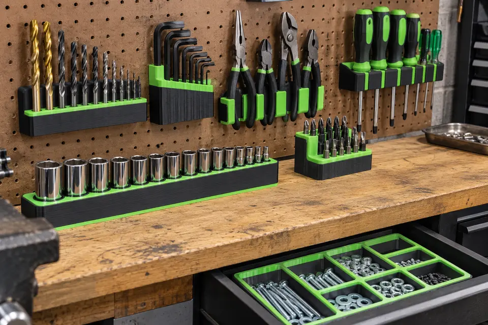Custom 3D-printed tool organizer